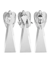 Nambe Mini Angel Figurines Faith, Love, & Peace - Set Of 3