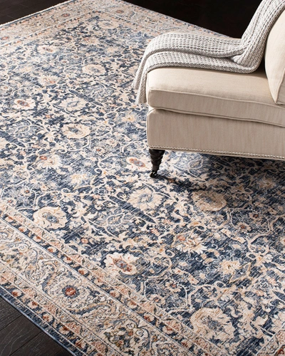 Ralph Lauren Warwick Navy Power-loomed Rug, 4' X 6'