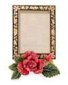 Jay Strongwater Night Bloom Rose 3" X 4" Picture Frame