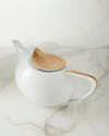 NEIMAN MARCUS BRUSHSTROKE GOLD TEAPOT,PROD244660007