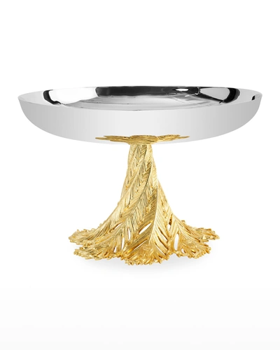 Michael Aram Plume Footed Centerpiece Bowl In Gold- Tone