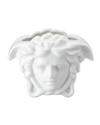 Versace Medusa Grande Vase In White - 3.5"