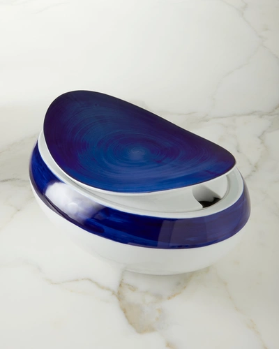 Neiman Marcus Brushstroke Cobalt Tureen