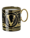 VERSACE VIRTUS GALA BLACK MUG WITH HANDLE,PROD246100205