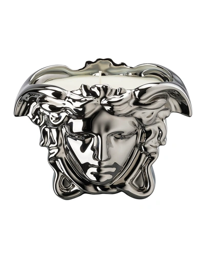 Versace Medusa Grande Scented Candle In Silver