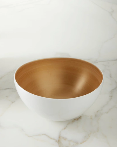 Neiman Marcus Brushstroke Golden Salad Bowl