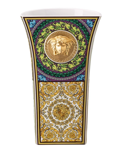 Versace Medusa Madness Vase In Barocco Mosaic - 10.25"