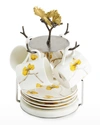 MICHAEL ARAM BUTTERFLY GINKGO DEMITASSE SET WITH STAND,PROD244650393