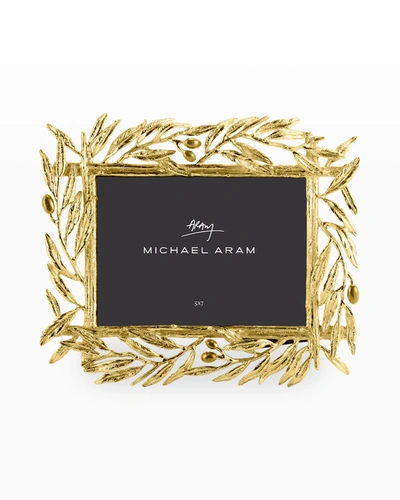 Michael Aram Olive Branch Picture Frame - 5" X 7" In Gold