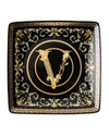 VERSACE VIRTUS GALA BLACK CANAPE DISH,PROD246110325