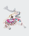 Jay Strongwater Cupid Reindeer Glass Ornament