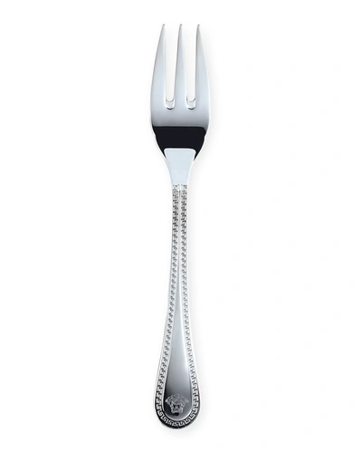 Versace Greca Stainless Steel Dessert Fork In Metallic