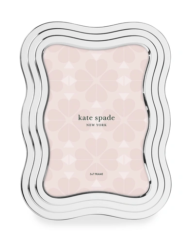 Kate Spade South Street 5" X 7" Silver Wavy Picture Frame In Silver Plate