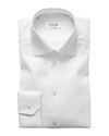 Eton Contemporary-fit Tonal Satin Striped Formal Shirt In White/black
