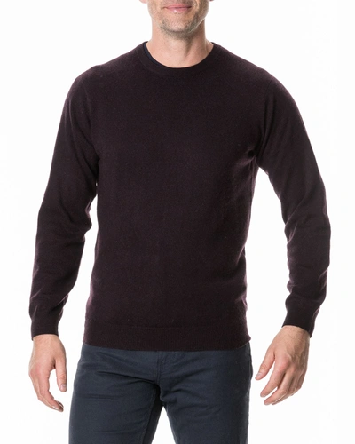 Rodd & Gunn Men's Queenstown Optim Wool-cashmere Sweater In Black Fig