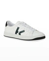 Kenzo Men's Kourt Leather Low-top Sneakers In White