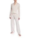 Hanro Cotton Deluxe Pajama Set In Light Pink