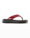 Cougar Jacy Patent Leather Thong Sandals In Red