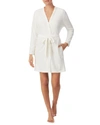 Kate Spade Short Long-sleeve Robe In Pearl