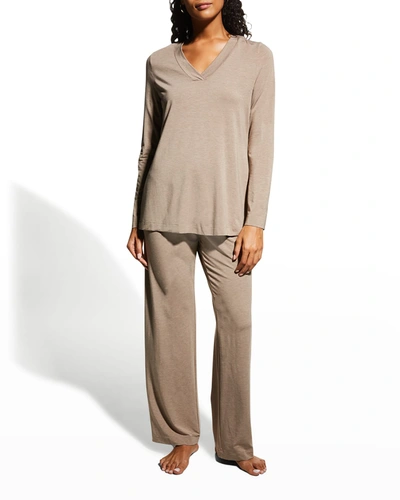 Hanro Champagne Pajama Set In Rockwood