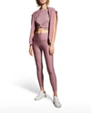Alo Yoga Airlift High Waist Midi Leggings In Woodrose
