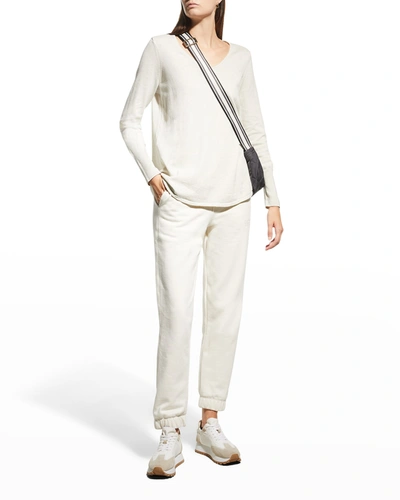 Nic + Zoe Vital V-neck Pullover In Putty
