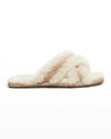 Ugg Scuffita Womens Shearling Cozy Slide Slippers In Sand