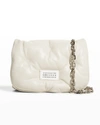 Maison Margiela Glam Slam Puffy Mini Flap Crossbody Bag In T2003 Greige