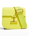 Tom Ford Tara Mini Grain Leather Crossbody Bag In Acid Yellow