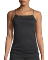 Hanro Moments Lace-trimmed Camisole In Black