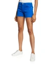 Hudson Gemma Mid-rise Cutoff Shorts In Racer Blue