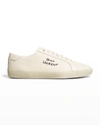 Saint Laurent Logo Print Low Top Sneakers In White