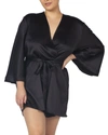 Rya Collection Plus Size Heavenly Charmeuse Cover Up In Black