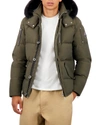 Moose Knuckles Men's 3q Fur-trim Bomber Coat In Army/black