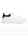 Alexander Mcqueen Men's Studded Two-tone Leather Sneakers In White