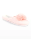 Patricia Green Daisy Pouf Slippers In Soft Pink