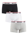 Moschino Men's Basic Tripack Boxer Briefs In Black Multi