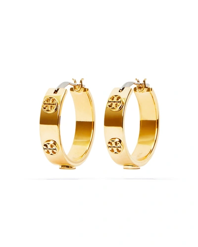 Tory Burch Miller Goldtone Hoop Earrings In Tory Gold