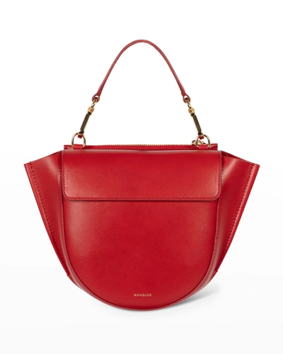 Wandler Hortensia Mini Leather Top-handle Bag In Red