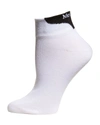 Alexander Mcqueen Logo Branded Ankle Sport Socks In White/black
