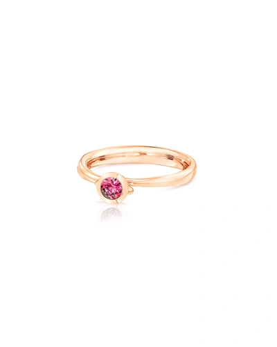 Tamara Comolli 18k Rose Gold Pink Spinel Solitaire Ring