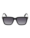 Tom Ford Garrett Ft0862 01b Square Sunglasses In 01b Black Smoke