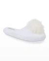 Patricia Green Daisy Pouf Slippers In White