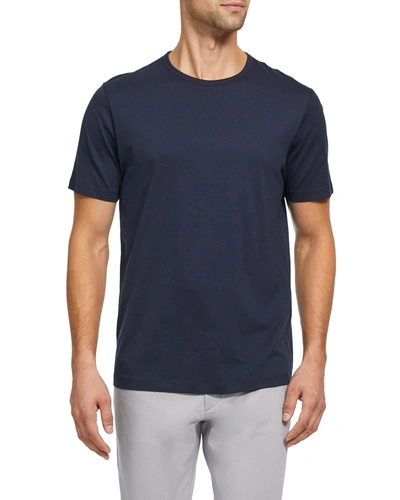Theory Men's Precise Luxe Cotton Short-sleeve Tee In Eclipse