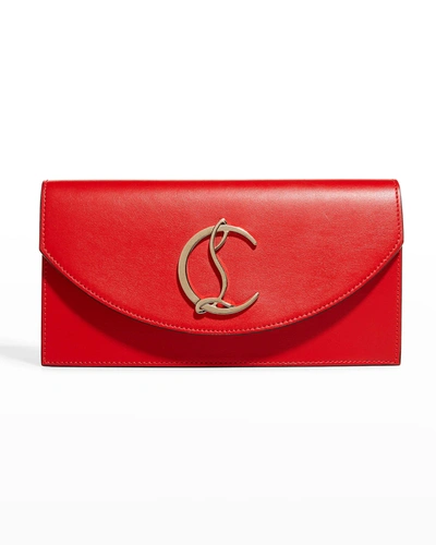 Christian Louboutin Loubi54 Calf Leather Clutch Shoulder Bag In R258 Loubi