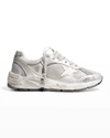 Golden Goose White Low-top Sneakers With Suede Inserts And Side Star In Leather Man In Gray