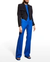 Alexander Mcqueen Straight Leg Virgin Wool Trousers In Dr.marine