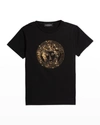 VERSACE GIRL'S CRYSTAL MEDUSA T-SHIRT,PROD242530189