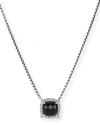 DAVID YURMAN 7MM CHATELAINE PENDANT NECKLACE WITH GEMSTONE AND DIAMONDS IN SILVER,PROD242330242