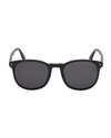 Tom Ford Ansel Round Gradient Plastic Sunglasses In 01c Black Smoke